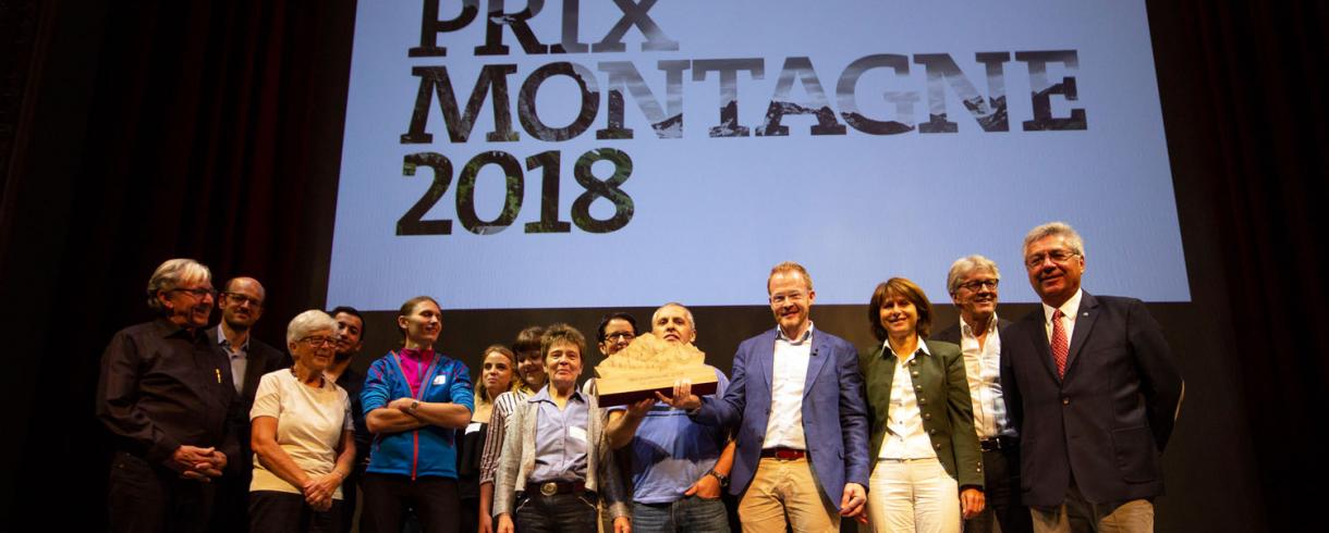 Bild: Die Gewinner des Prix Montagne 2018: La Conditoria aus Sedrun (GR) (Quelle: Schweizer Berghilfe).