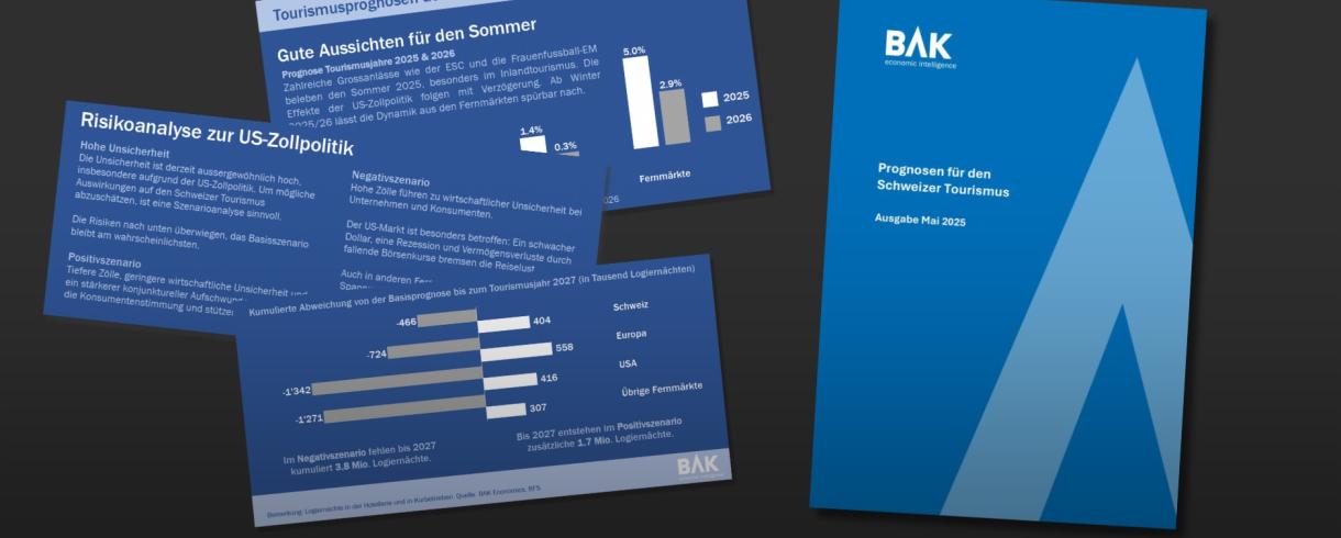 Prognosen für den Schweizer Tourismus - Ausgabe Mai 2025